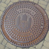 Plaque d'égout de České Budějovice