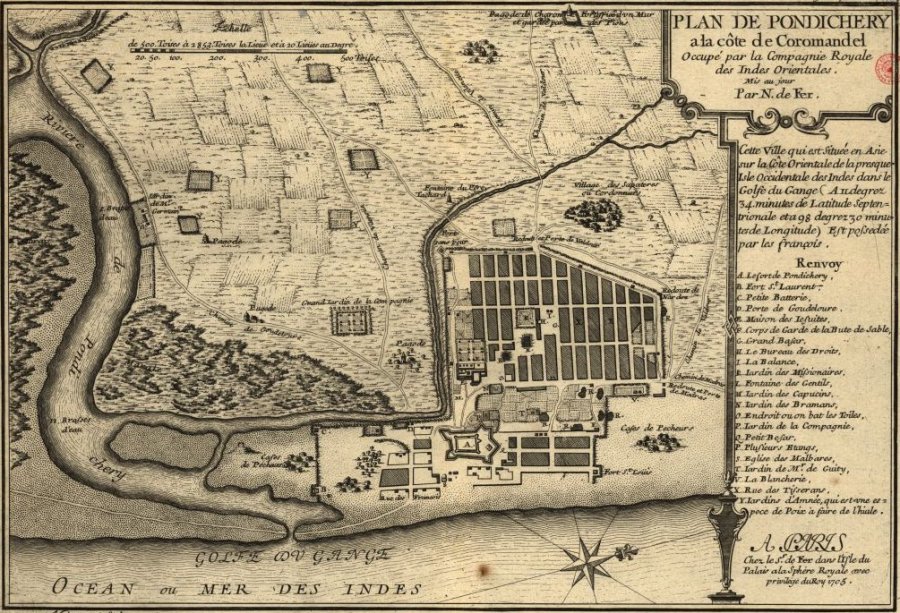 Plan de Pondichéry, Côte de Coromandel