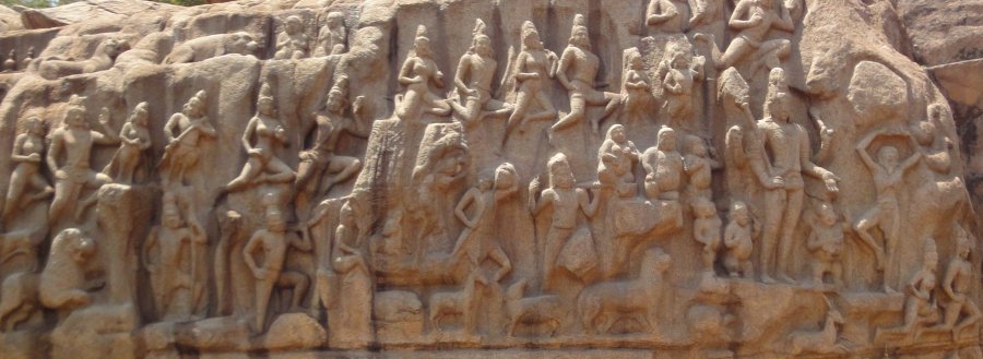 Pénitence d'Arjuna, Descente du Gange, Mahabalipuram