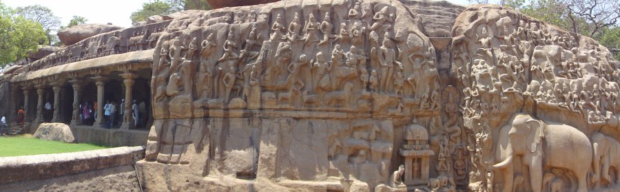 Pénitence d'Arjuna, Descente du Gange, Mahabalipuram