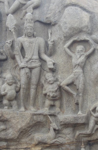 Pénitence d'Arjuna, Descente du Gange, Mahabalipuram