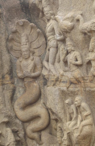 Pénitence d'Arjuna, Descente du Gange, Mahabalipuram