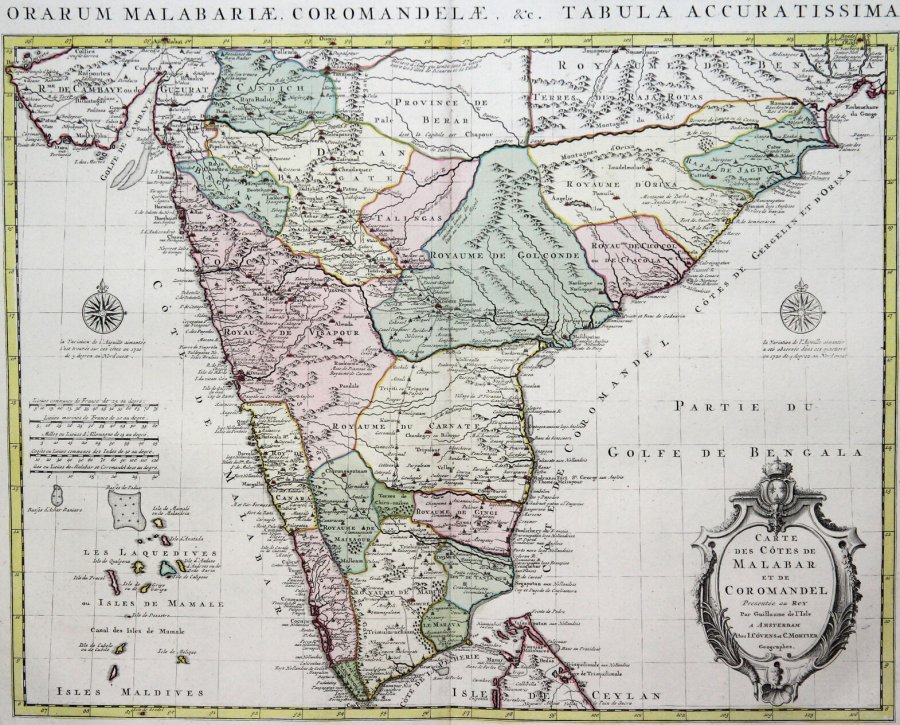 Carte géographique des indes orientales