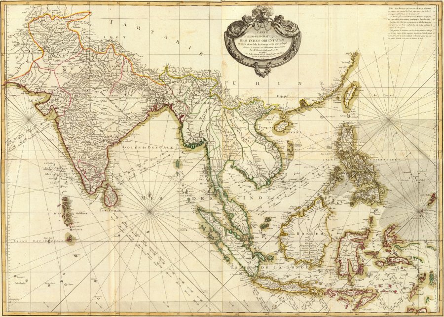 Carte géographique des indes orientales
