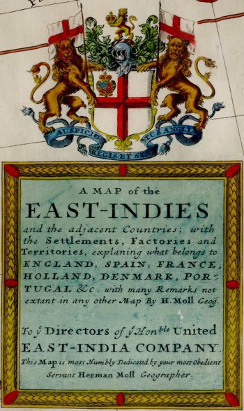Frontispice carte géographique des indes